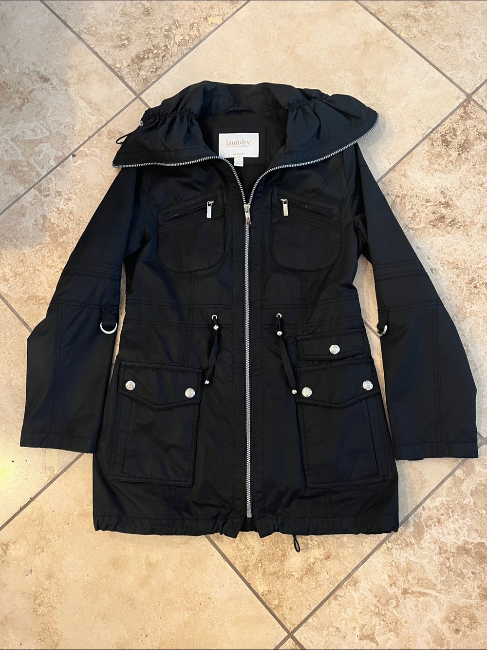 Laundry Black Hooded Anorak Jacket S